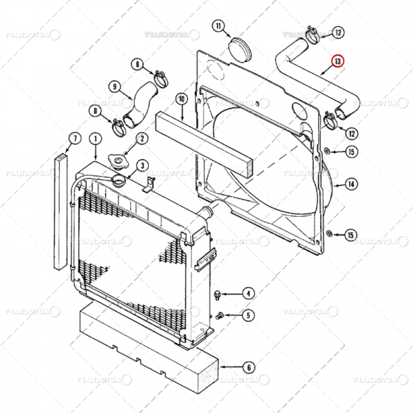 Ø 38 X 40 MM FURTUN SUPERIOR RADIATOR CASE IH [2]