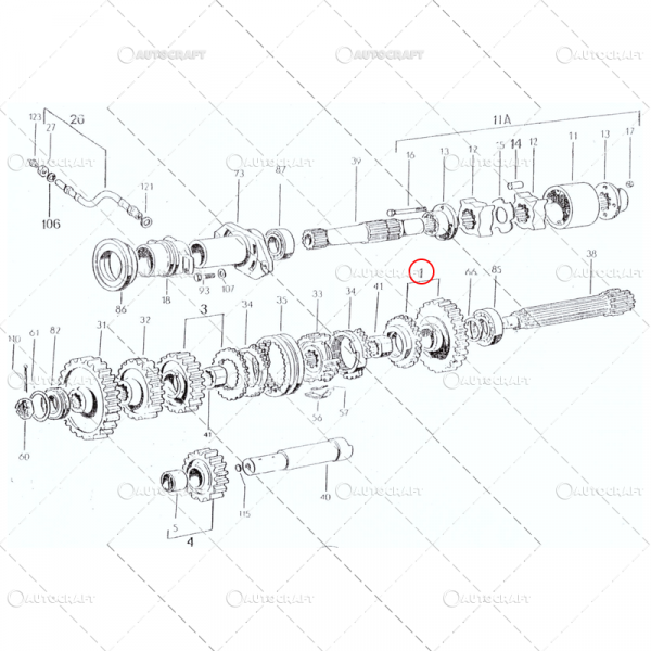 PINION CUTIE VITEZE II DIN 2 BUCATI TRACTOR U445 40.17.010 [5]