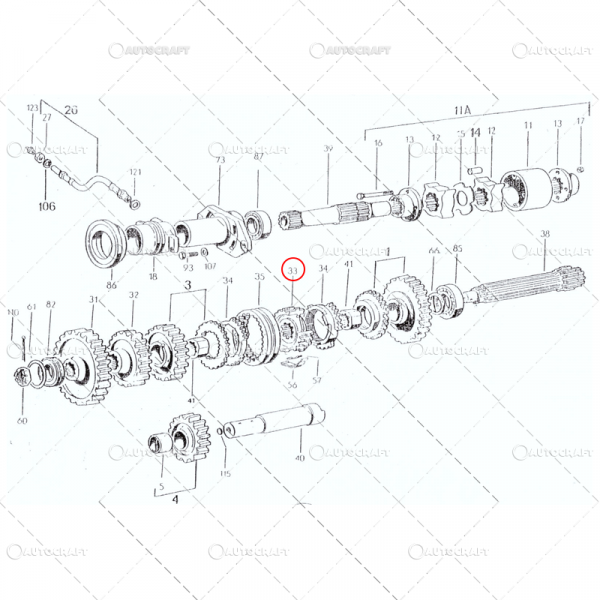 BUTUC STELUTA CUTIE 3 TREPTE PENTRU MANSON ALUNECATOR TRACTOR U445 [4]