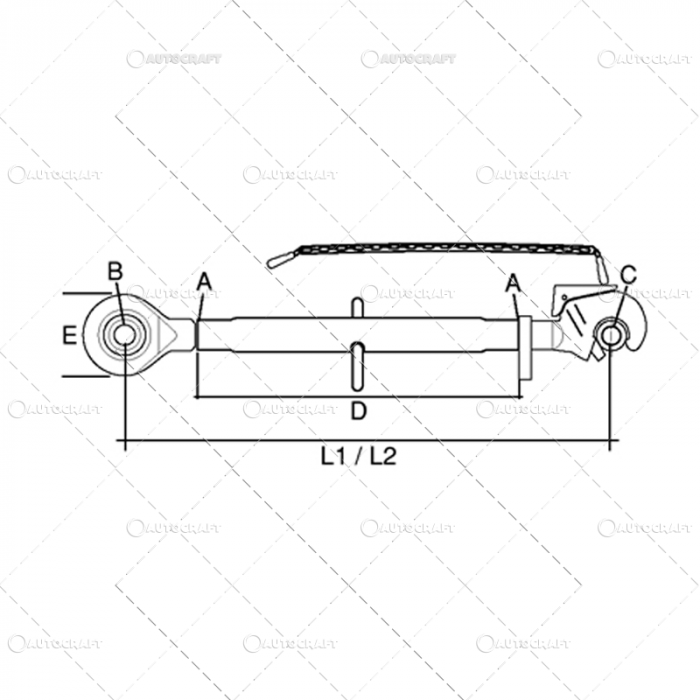 TIRANT CENTRAL CU CARLIG LUNGIME TUB 450MM [2]