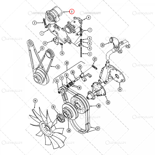 ALTERNATOR 12V, 55A TRACTOR CASE IH, CLAAS/RENAULT, DAVID BROWN, DEUTZ, FENDT, LAMBORGHINI, STEYR [3]