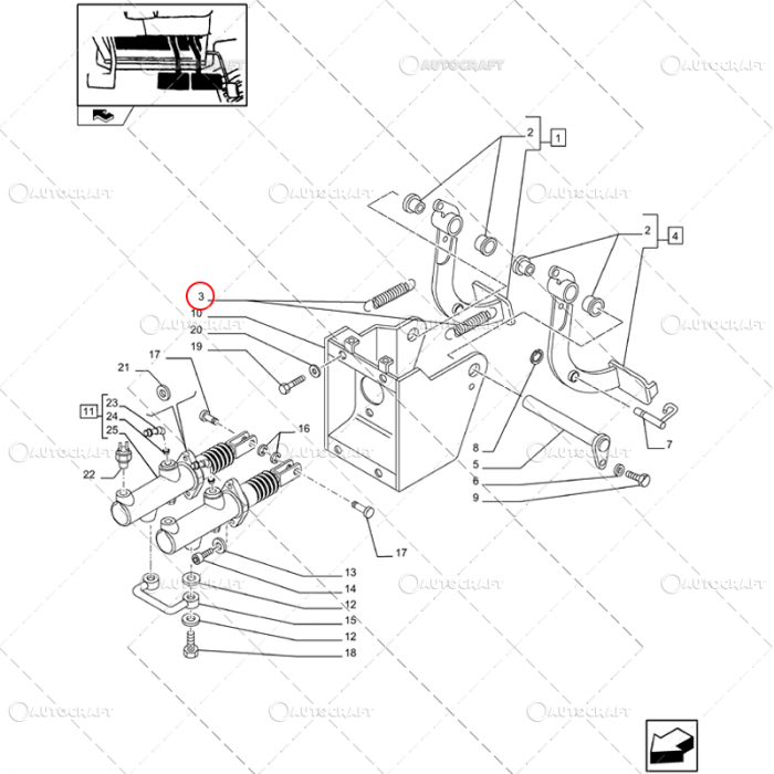 ARC PEDALA FRANA NEW HOLLAND, FIAT, CASE IH [2]