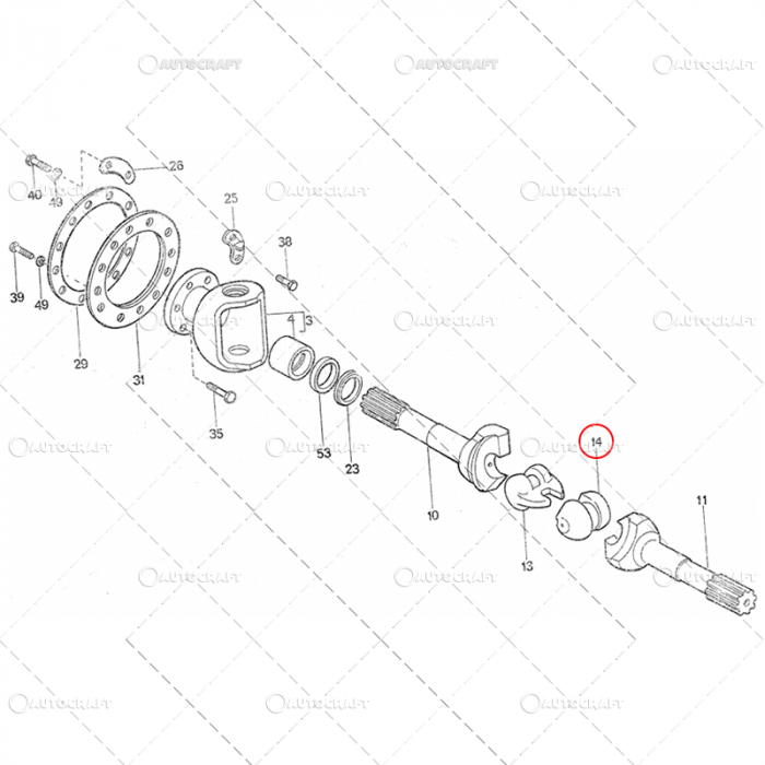 ARTICULATIE CUPLAJ SFERIC BUTUC FATA TRACTOR FIAT U445, U651 42.55.507 [3]