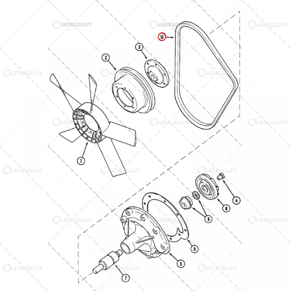 AVX13X1325 CUREA VENTILATOR POMPA APA CASE IH [2]
