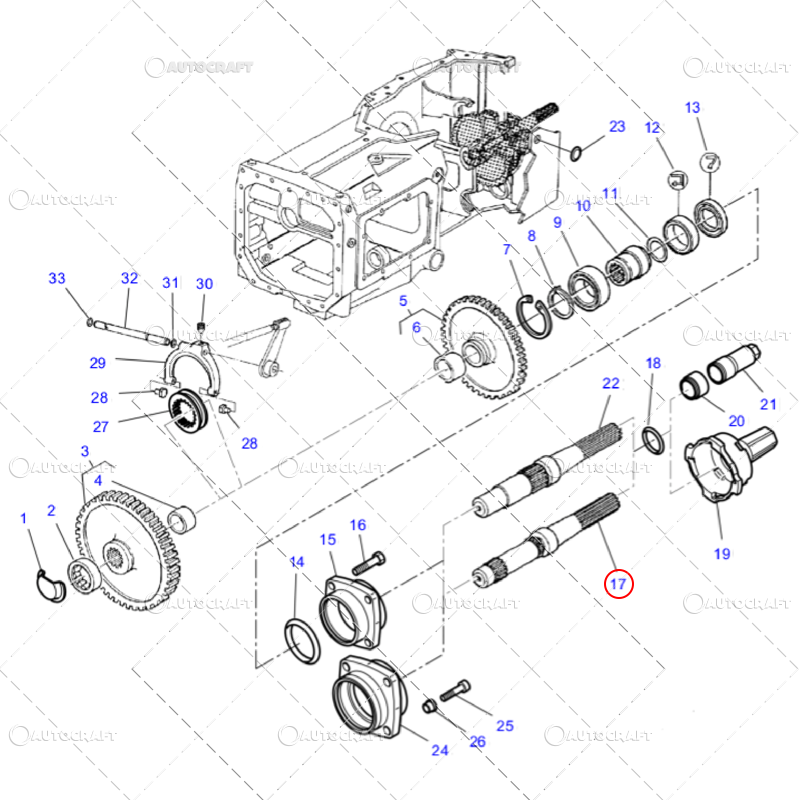 AX PRIZA PUTERE MASSEY FERGUSON 540 RPM 1'' 3/8 - Z=6 - L 287 MM [2]