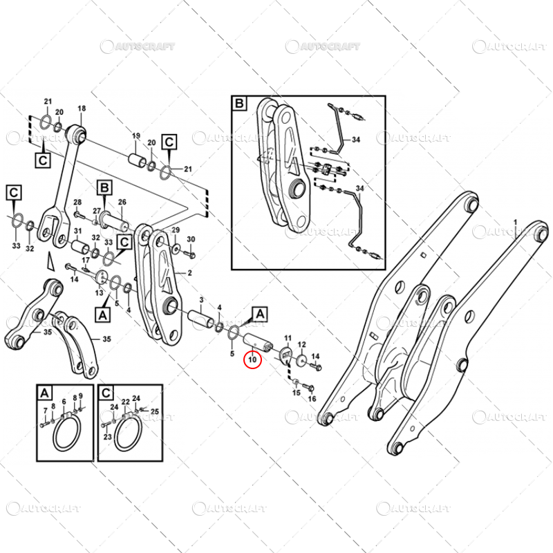 BOLT BRAT MINIEXCAVATOR JCB 30.18x123 MM [3]