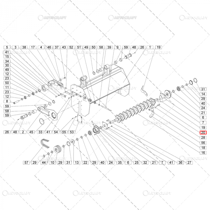 BOLT CU GULER CUTIT CULEGATOARE PORUMB SIP FI Ø20x42 [4]
