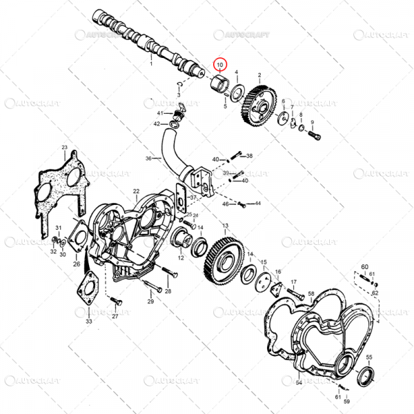 BUCSA AX CAME MASSEY FERGUSON Ø 50.8 X 55.6 X 31.7 MM [2]