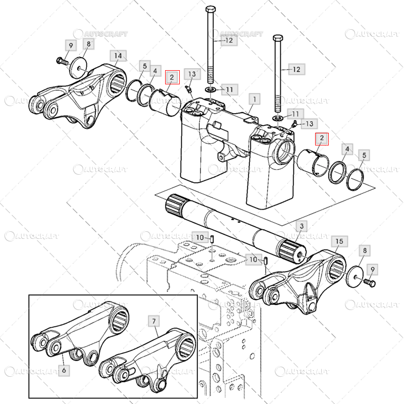 BUCSA AX RIDICARE HIDRAULICA JOHN DEERE Ø 65.40 X 68.3 MM [2]