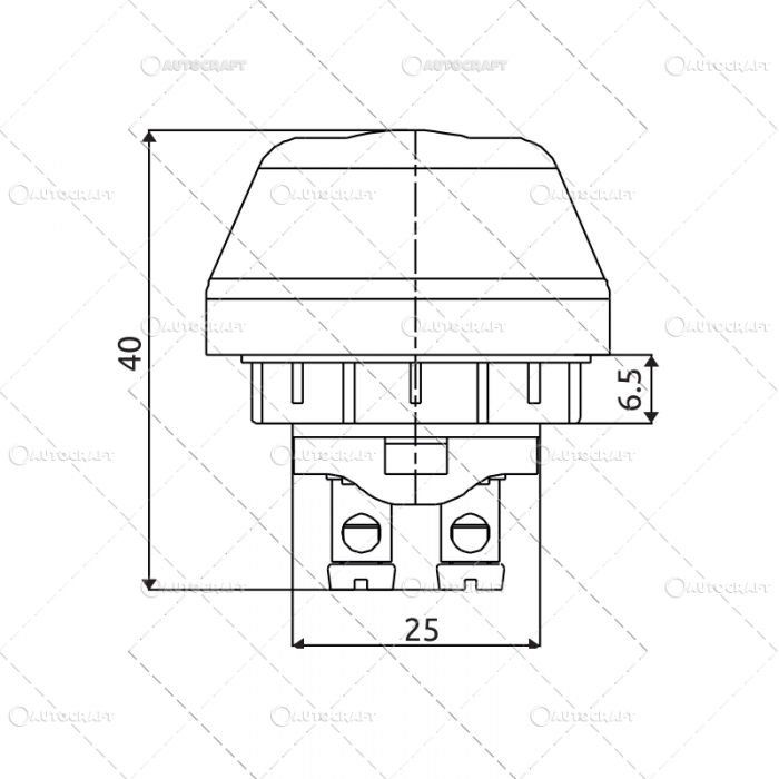 BUTON PLASTIC CU PROTECTIE CAUCIUC 12V 16A [2]