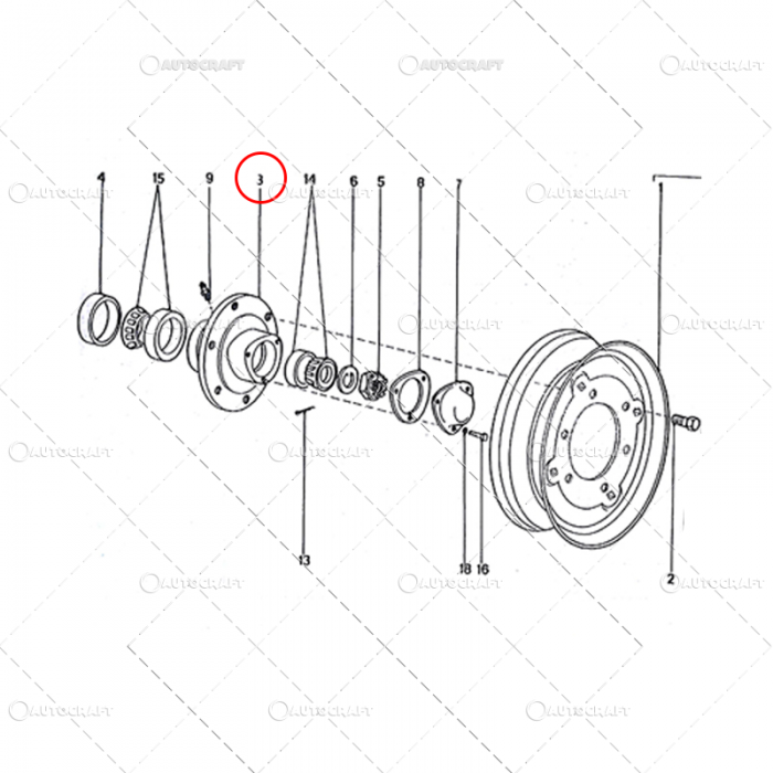 BUTUC ROATA FATA UTB TRACTOR U650 31.31.123 [2]