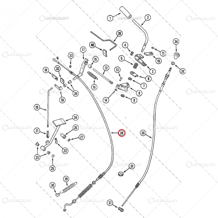 CABLU ACCELERATIE MANA CASE IH L=1590 MM [2]