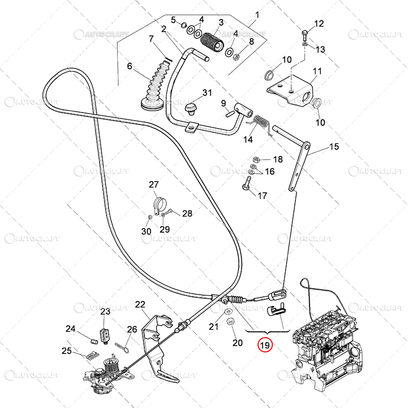 CABLU ACCELERATIE PICIOR LANDINI, MC CORMICK L=1520 [2]