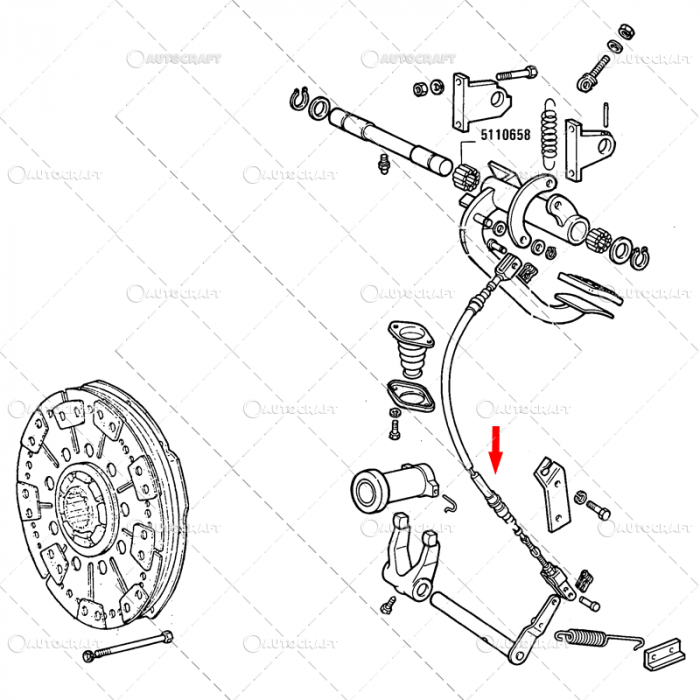 CABLU AMBREIAJ FIAT L=825 mm [2]
