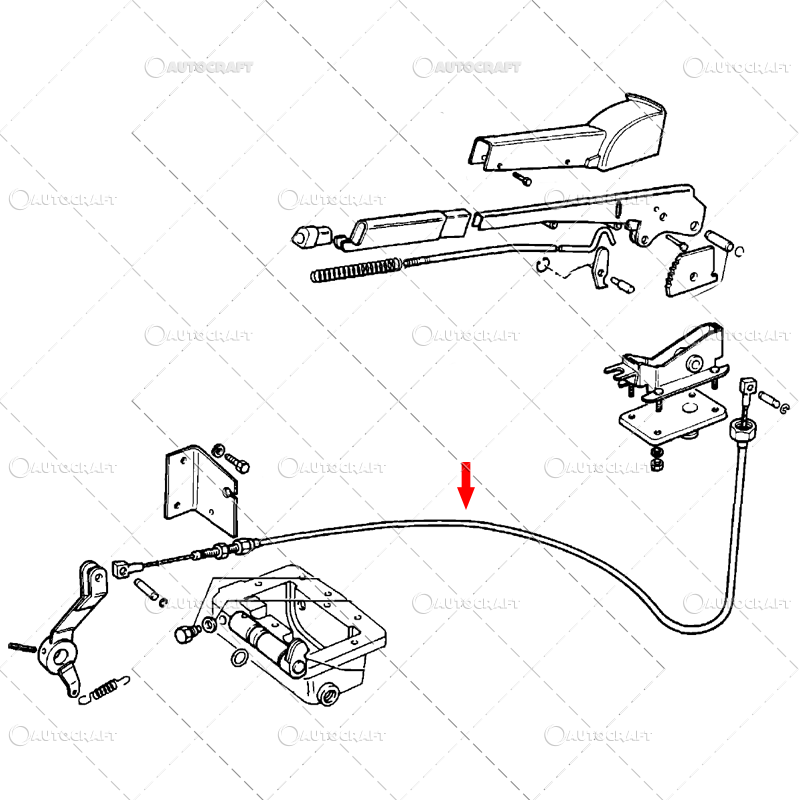 CABLU FRANA DE MANA FIAT L=690 MM [2]