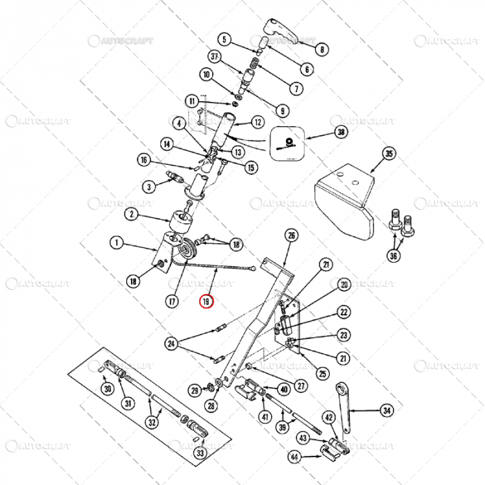 CABLU FRANA DE MANA CASE IH, INTERNATIONAL L=1010 [2]