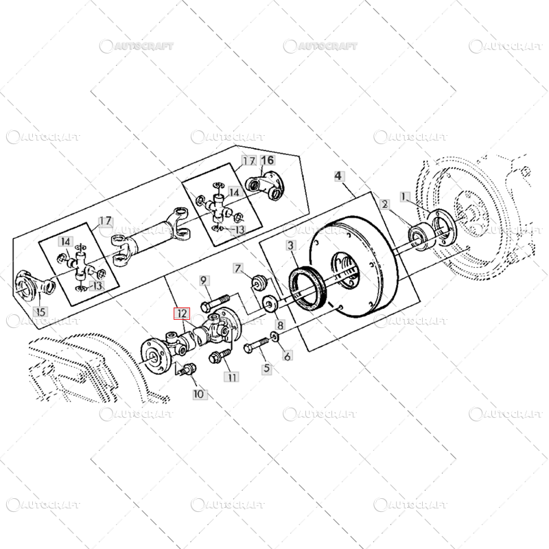 CARDAN TRANSMISIE POWRQUAD L=198 MM JOHN DEERE [2]