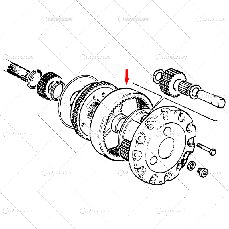 COROANA REDUCTOR PINION SATELIT FATA FIAT, NEW HOLLAND Z=62 [2]