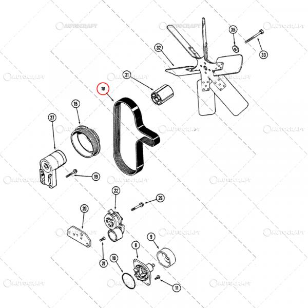 CUREA VENTILATOR COMBINA 8PK1460 CASE IH [2]