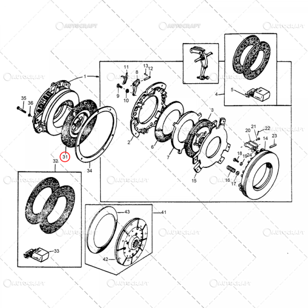 DISC AMBREIAJ MASSEY FERGUSON, VOLVO [2]