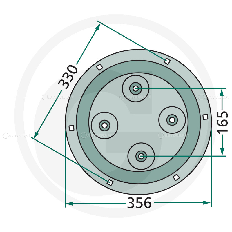 DISC COSITOARE FELLA 356 MM KM265, KM270, KM295, KM300, KM310 [2]