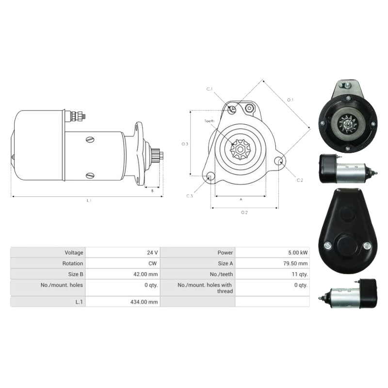 ELECTROMOTOR Z11 24V 5kW MACARA, COMBINA, TRACTOR FORTSCHRITT, IKARUS [5]