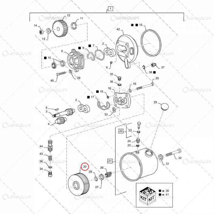 FILTRU SERVODIRECTIE FORD, CASE-IH, DAVID BROWN, Ø 102 MM / 27 MM - 34 MM [2]