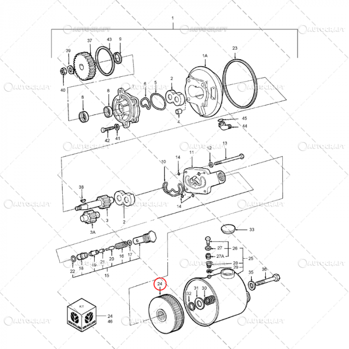 FILTRU SERVODIRECTIE FORD, CASE-IH, DAVID BROWN, Ø 102 MM / 27 MM - 34 MM [3]