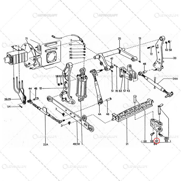FURCA REMORCARE H GURA DE LUP TRACTOR U650 31.61.173 [5]