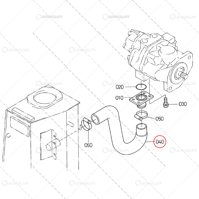 FURTUN POMPA HIDRAULICA MINIEXCAVATOR KUBOTA KX, U [2]