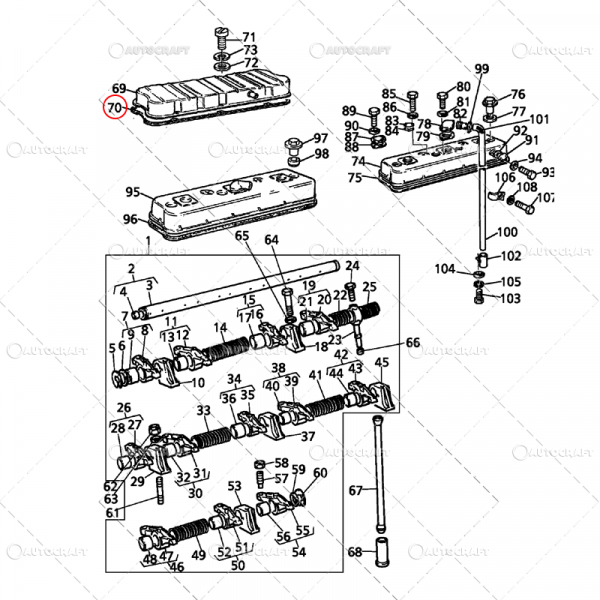 GARNITURA CAPAC CULBUTORI 6 PISTOANE LANDINI [2]