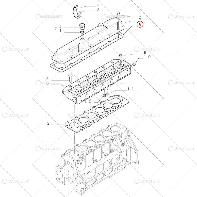 GARNITURA CAPAC CULBUTORI FIAT, FORD, NEW HOLLAND, CATERPILLAR, OM [2]