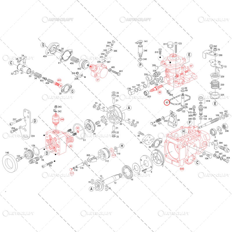 GARNITURA CAPAC ETANSARE POMPA INJECTIE CASE IH, MAXXUM [2]