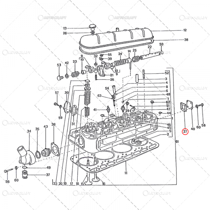 GARNITURA CAPAC SPATE CHIULASA TRACTOR U650 FERMIT 103.02.136 [2]