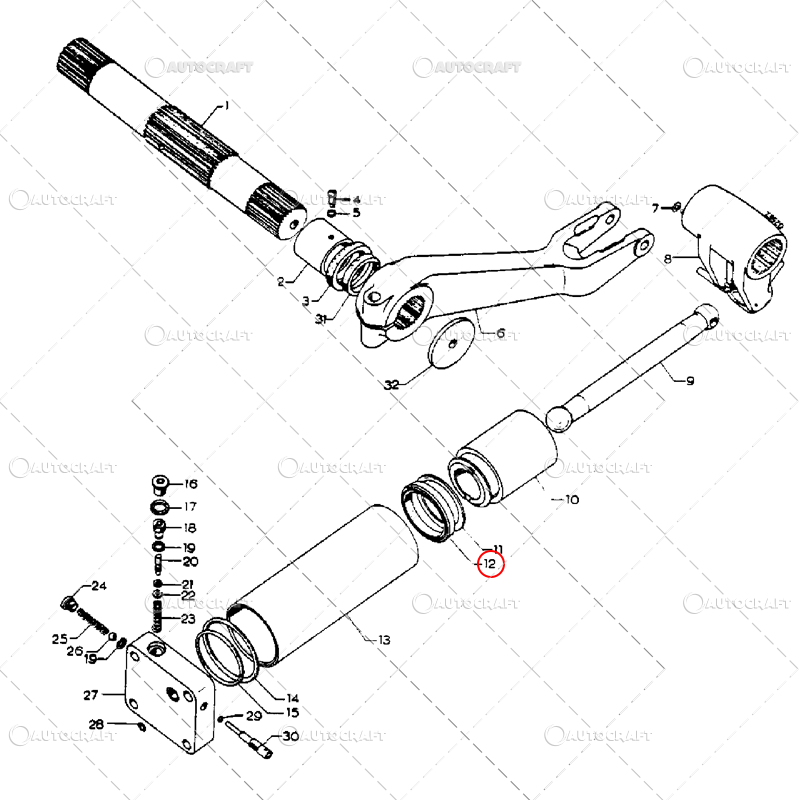 GARNITURA PISTON CILINDRU HIDRAULIC CASE IH [2]