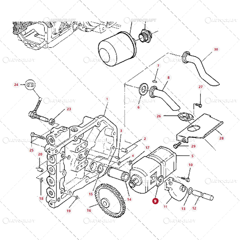 GARNITURA POMPA HIDRAULICA MASSEY FERGUSON [2]