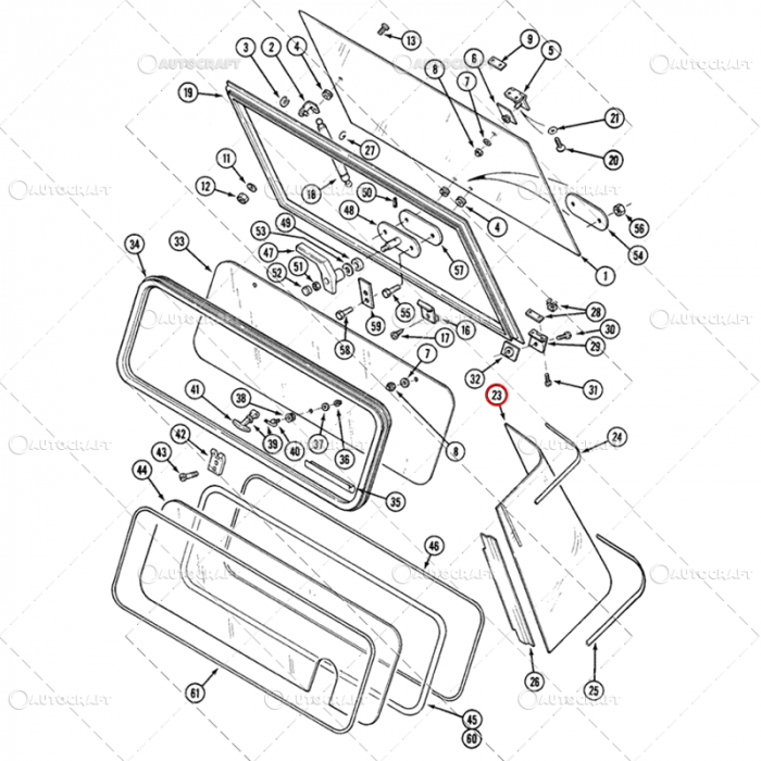 GEAM CURBAT DREAPTA SPATE CASE IH 3233041R2 [2]