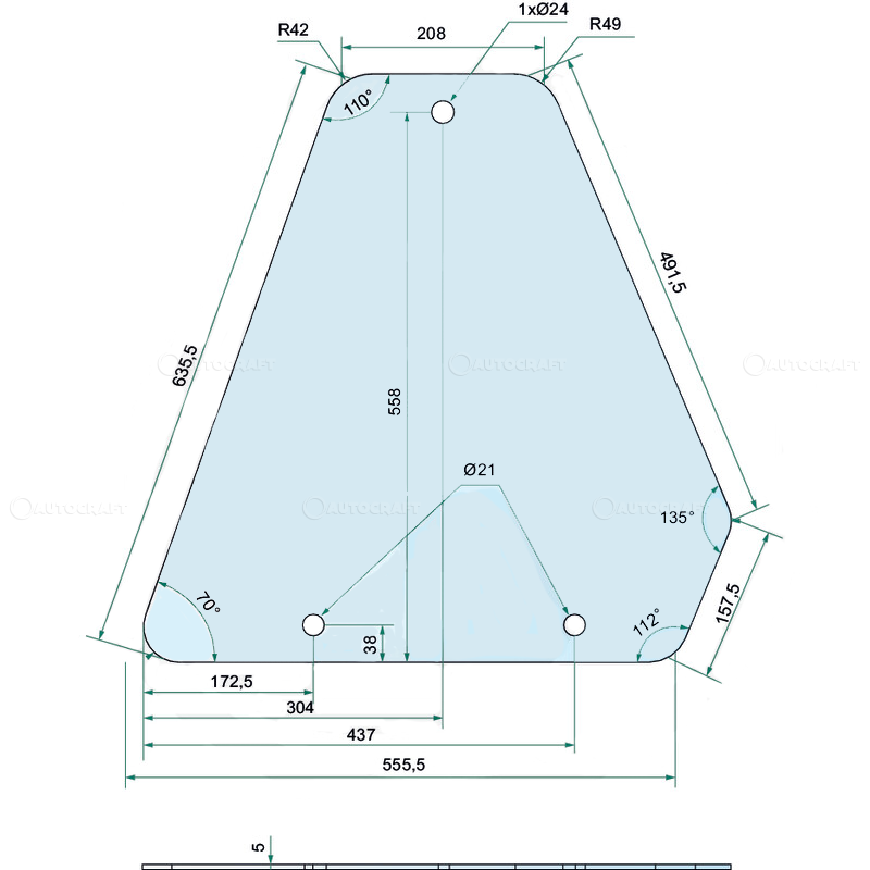GEAM LATERAL STANGA SAU DREAPTA SPATE FIAT CS15, CS16, CS18, CS2/1, CS21, CS7 [1]