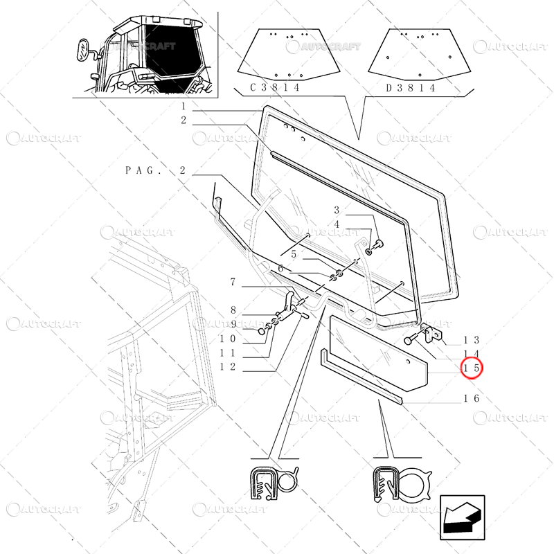 GEAM SPATE INFERIOR FIAT, CASE IH, NEW HOLLAND [2]
