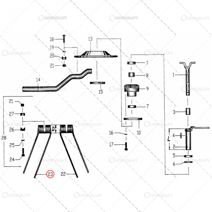 GHEARA ELASTICA GREBLA ROTATIVA NIEMEYER [4]