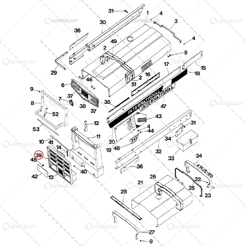 GRILA FATA INTERNATIONAL, CASE IH 490 x 470 x 90 MM [2]