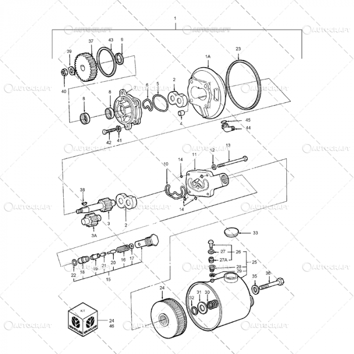 KIT REPARATIE POMPA DIRECTIE FORD [3]