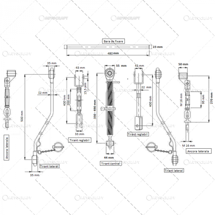 KIT TIRANTI KUBOTA - ISEKI [2]