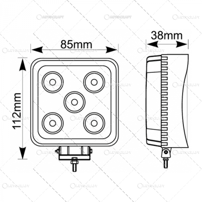 PROIECTOR LAMPA LED 5*3W 12-24V, 1200LM FLOOD [2]