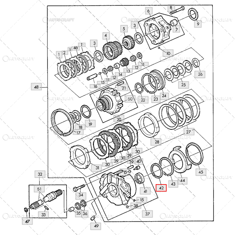 ORING INVERSOR HI-LO TRANSMISIE AMBREIAJ JOHN DEERE Ø 126.5x134x3 mm [3]