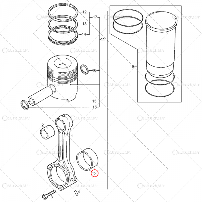 PERECHE CUZINETI BIELA STD MWM, FENDT, RENAULT, CASE IH [2]