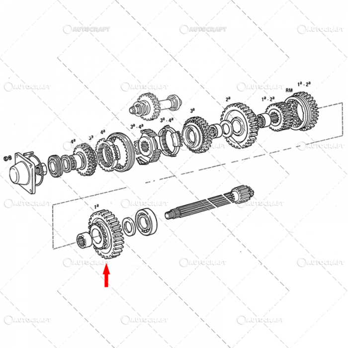 PINION CUTIE VITEZE FIAT SOMECA Z=44 [3]
