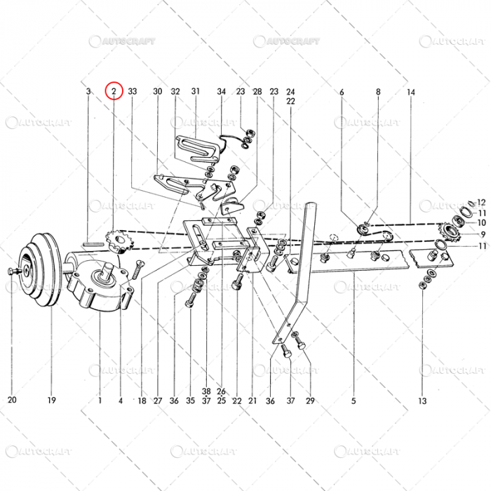PINION Z=19 APARAT GHIDAJ ATA PRESA BALOTI WELGER [3]