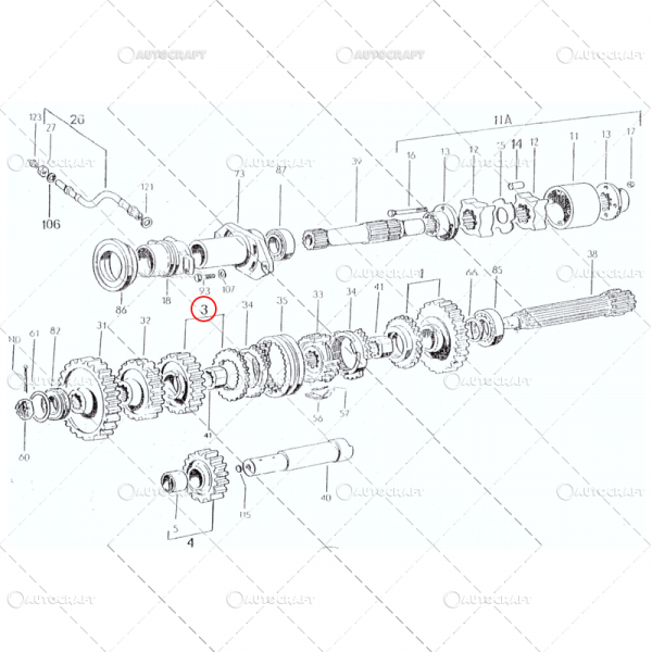 PINION CUTIE VITEZE III TRACTOR U445 [4]