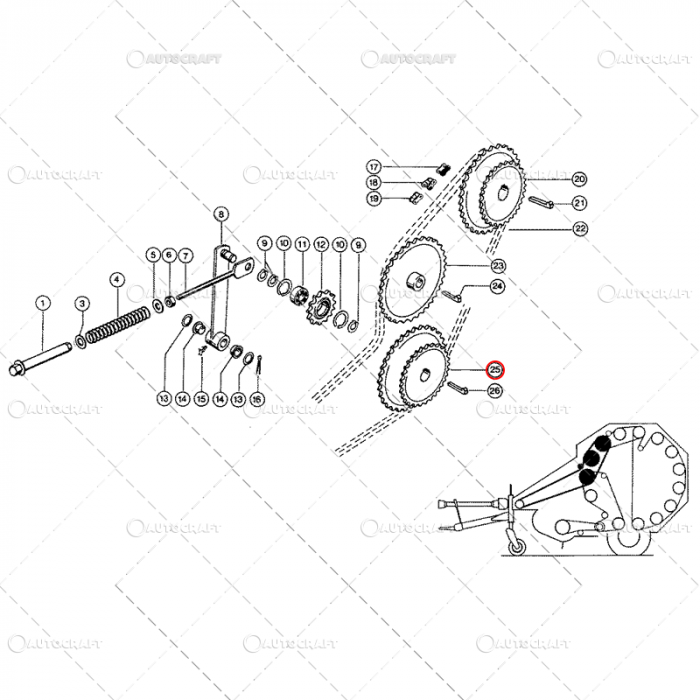PINION DUBLU Z=35/35 D=40 ROLE PRESA BALOTI CLAAS [2]